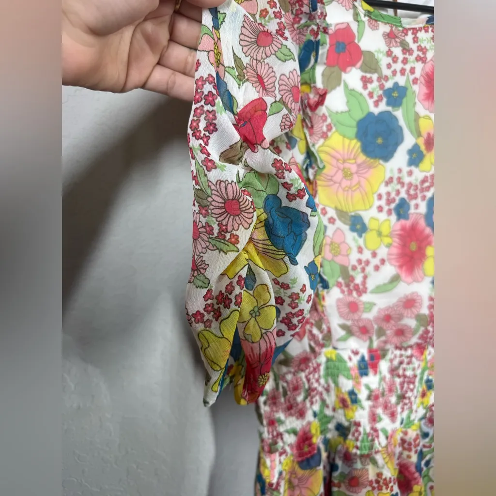 Walter Baker Lucia Floral Mini Dress Size Large - Image 4