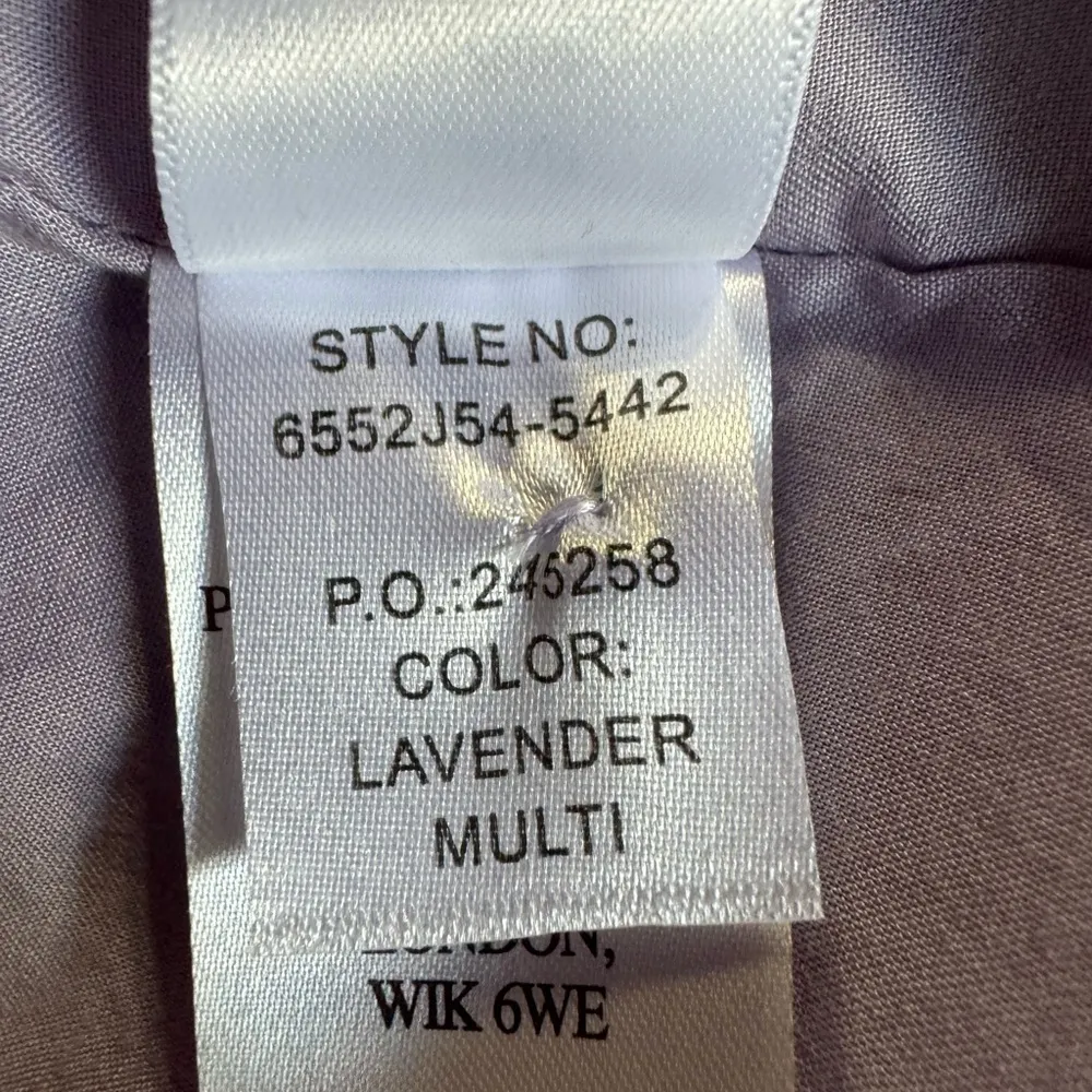 Paige Anjelina Lavender Purple Silk Floral Print Long Sleeve Mini Dress Sz S New - Image 7