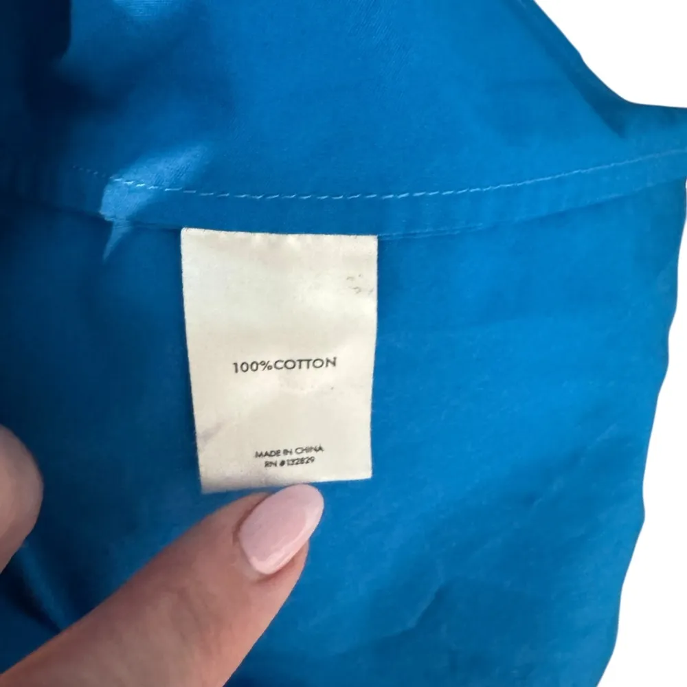 L'Academie - NWOT Zenda Mini Button Down Dress Electric Blue Sz S - Image 7