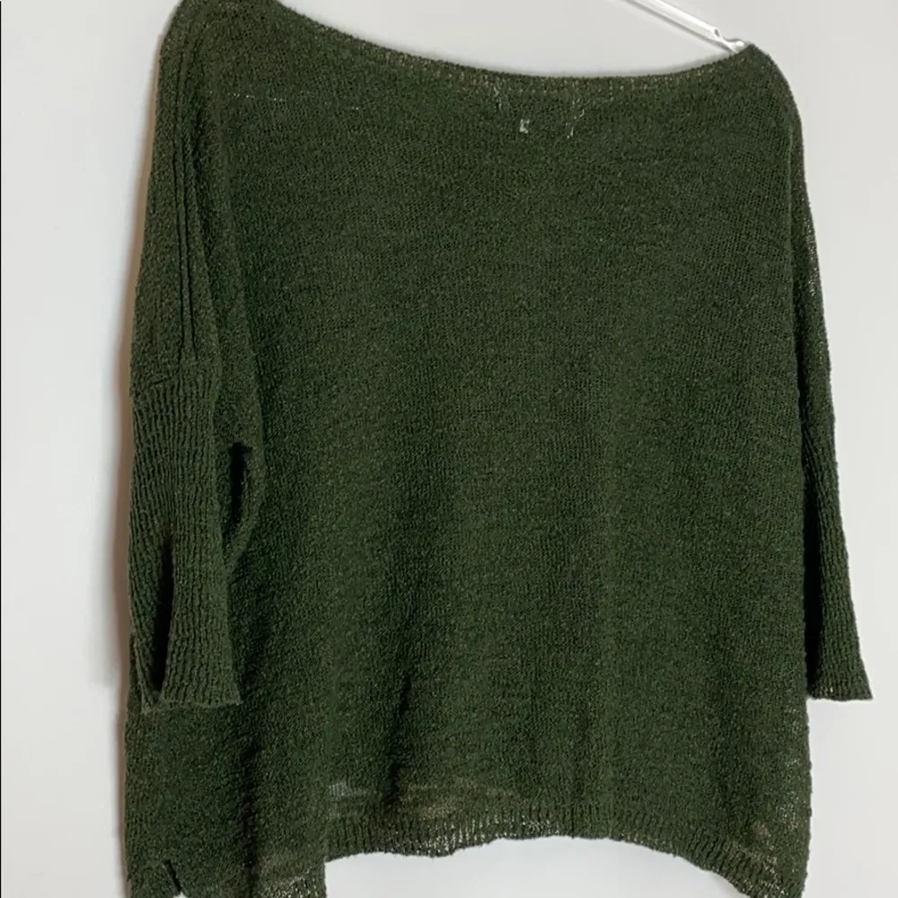 Zara Italian yarn boxy green sweater - Image 6