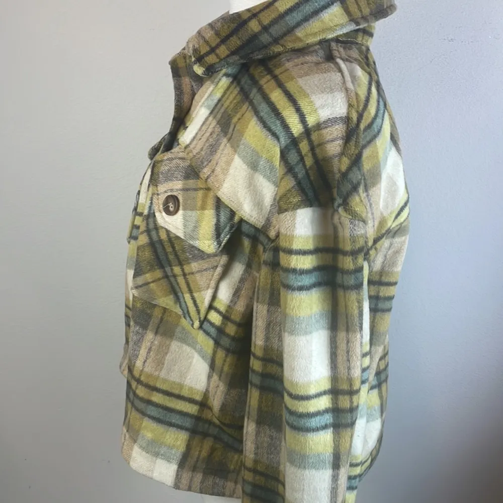 NWT Bagatelle Green and Cream Utility Cropped Jacket - Image 7