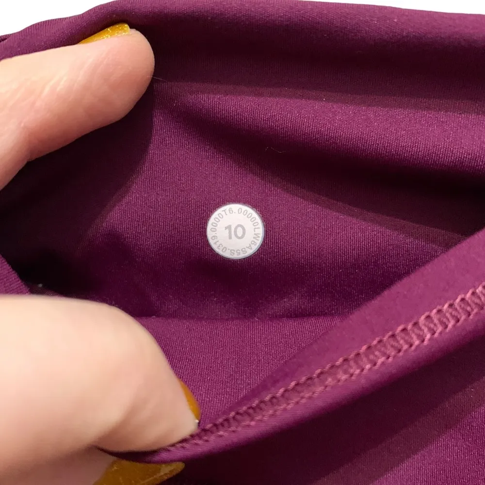 Lululemon fast & free running crop nulu marvel magenta pink athletic leggings - Image 6