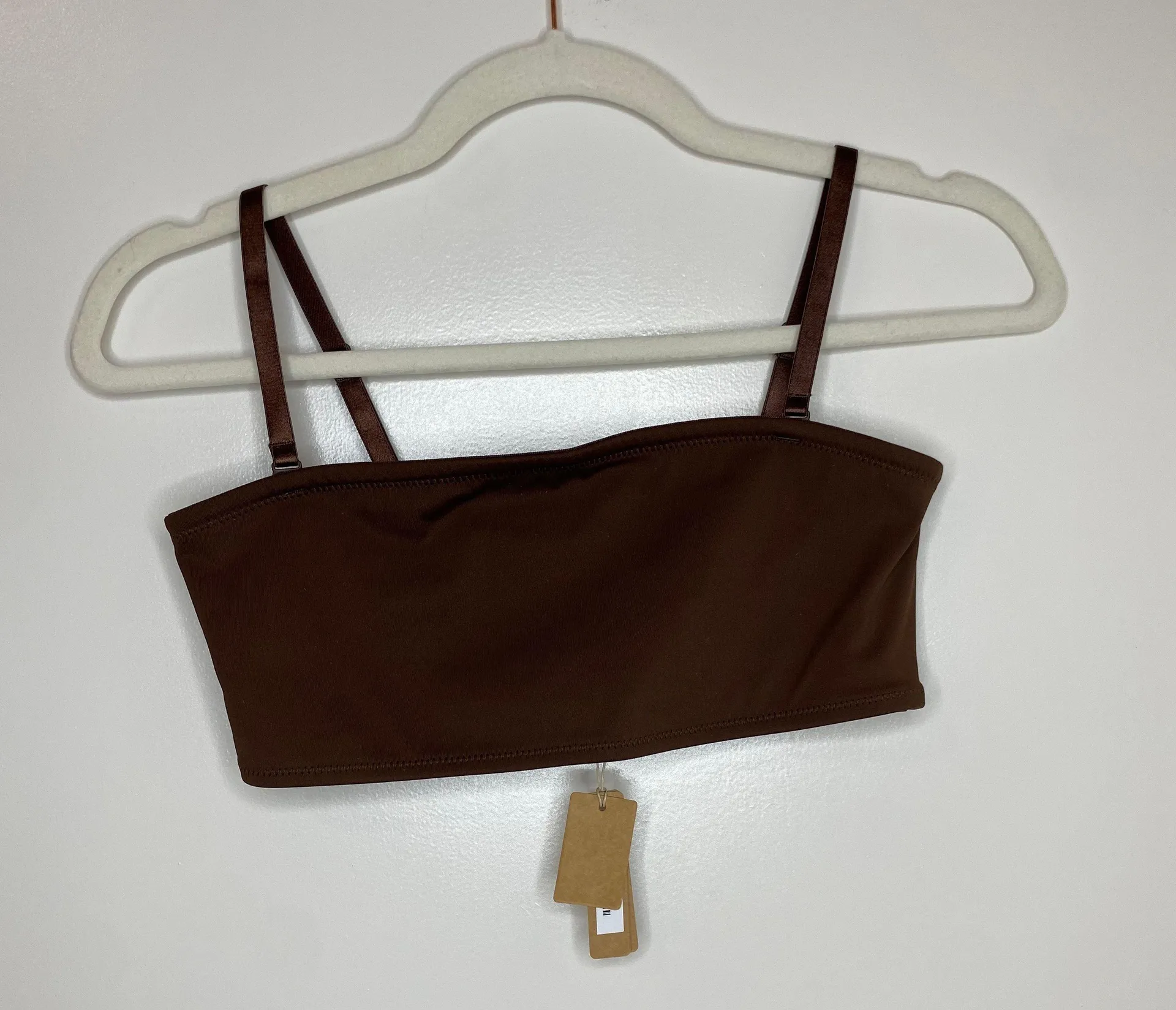 NEW!!  Shaping Swim Bandeau Bikini Top - Cocoa - Image 2