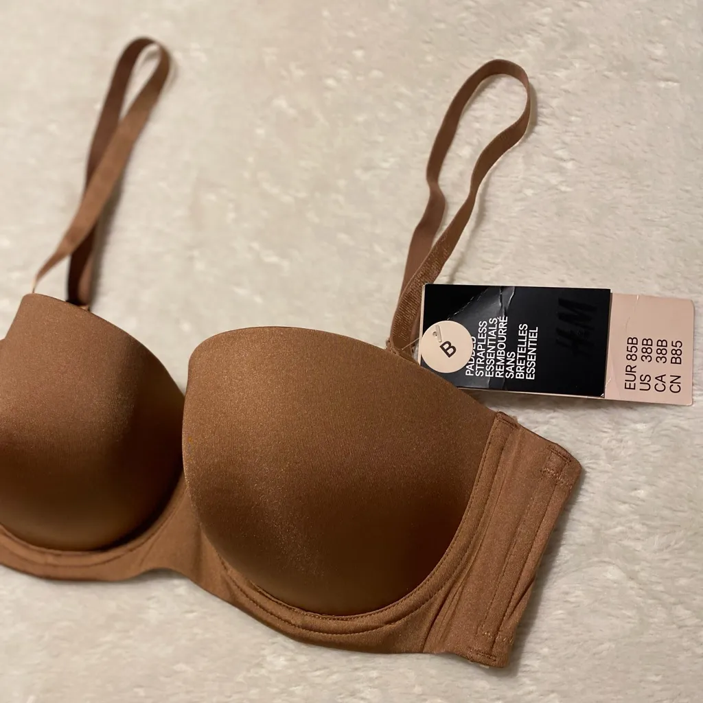 H&M Caramel Brown Balconette Padded Bra Option for Strapless NEW Runs Small 38B - Image 2