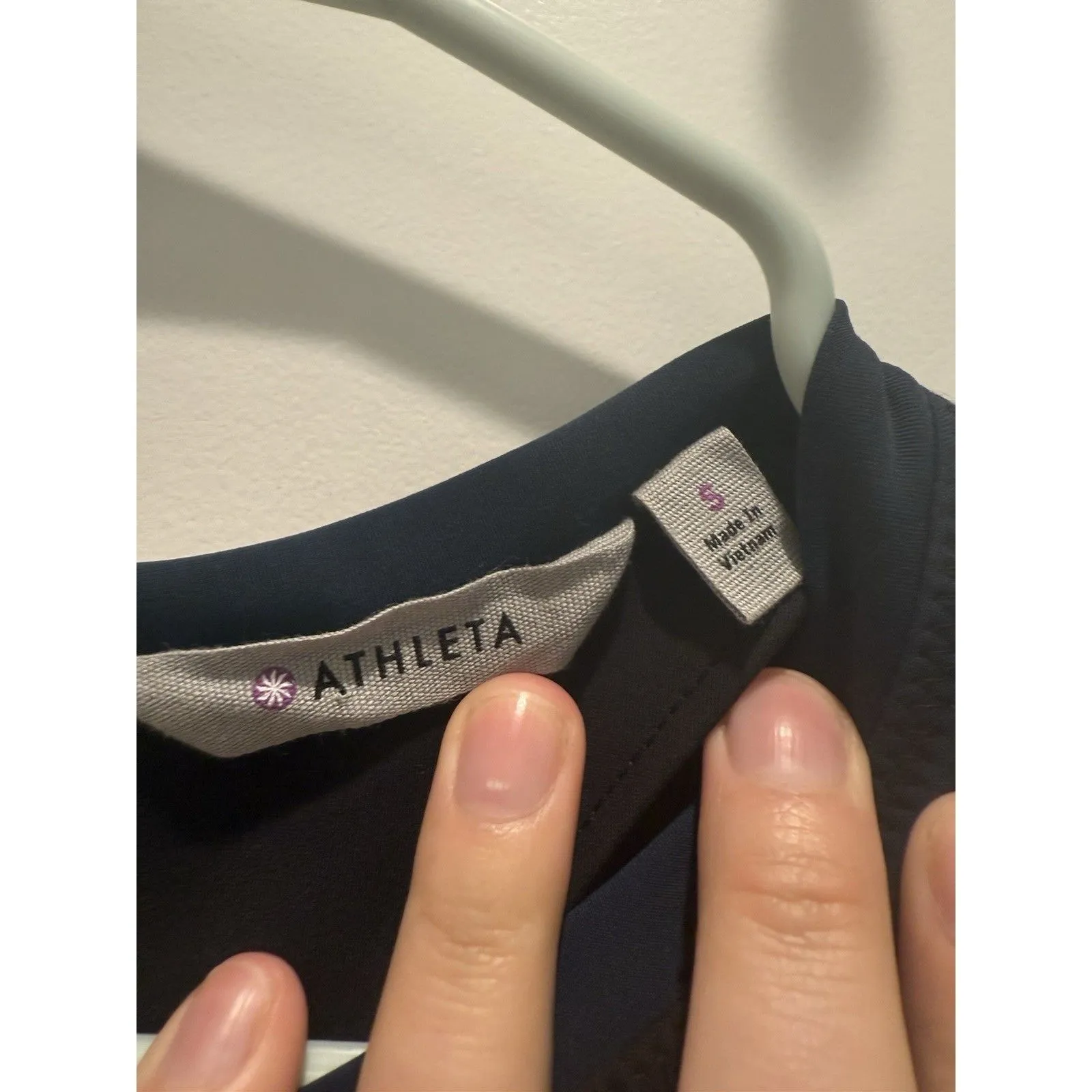 Athleta S Small En Route Dress colorblock Black Navy Blue Sleeveless Boho - Image 3