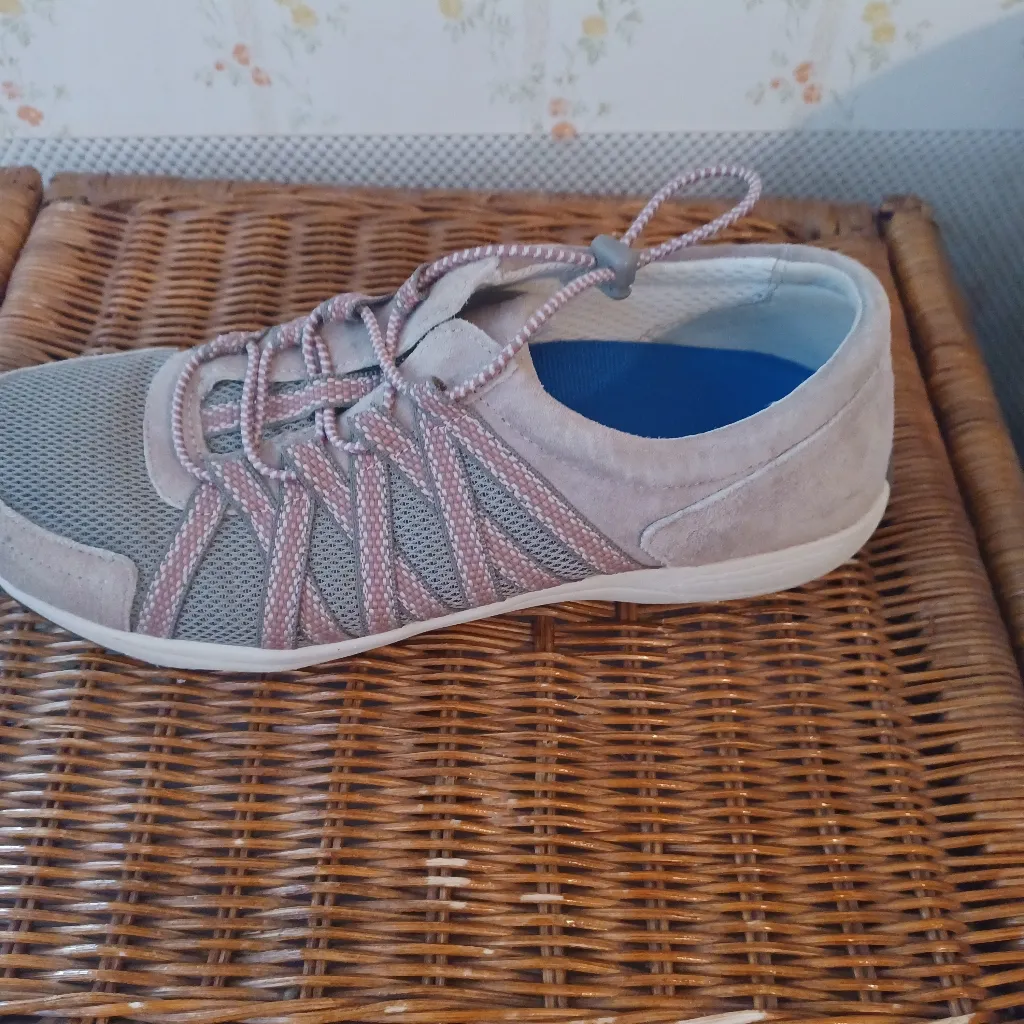 Dansko Womens Size 40 Halifax Honor Collection Pink Tan Walking Shoes Suede READ - Image 6