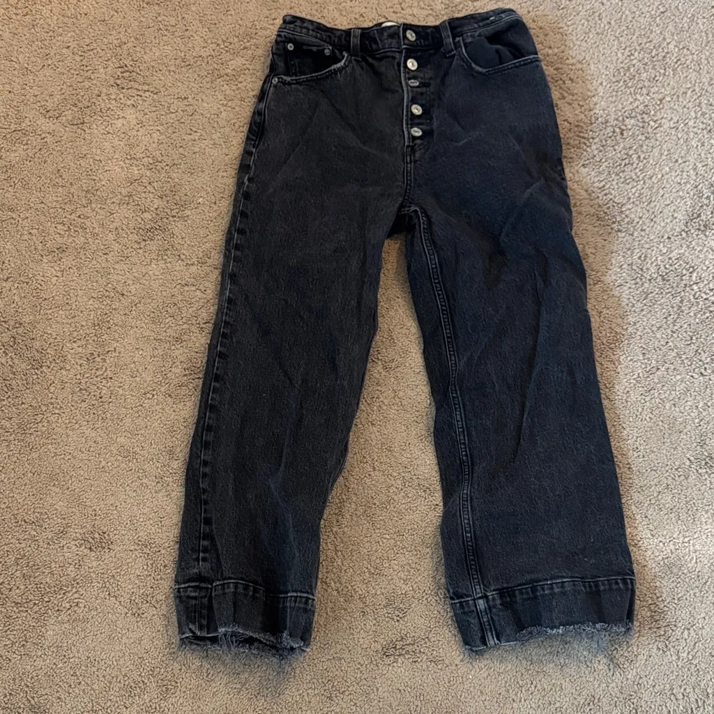 Abercrombie & Fitch Wide Leg Ultra High Rise Jeans, size 27 - Image 2