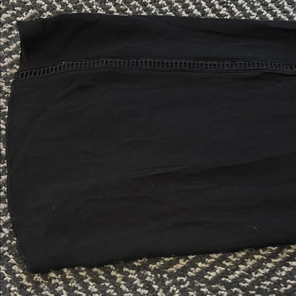 Xhilaration Black Tie Front Crop Blouse - Image 6