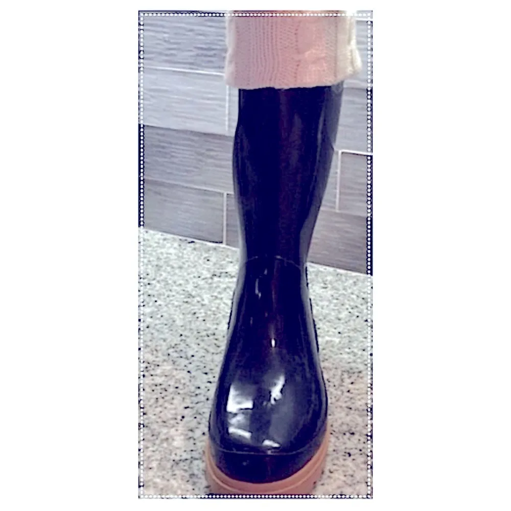 Sporto Nova Sweater Waterproof Rainboots Navy & White - Image 8