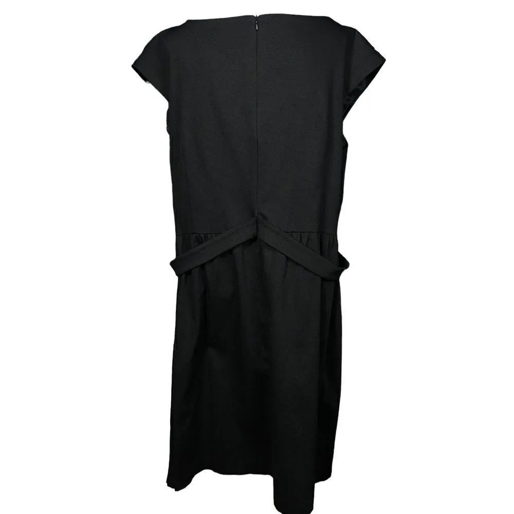David Meister Sheath Dress Plus Size 24W Black Minimalist Textured Workwear - Image 4