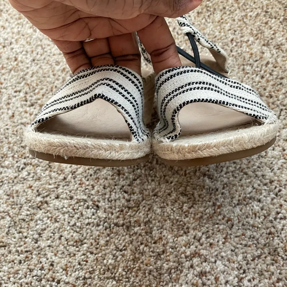 Eileen Fisher Women's Agnes Tan Black Striped Espadrille Wedge NWOT Size 9.5 - Image 11