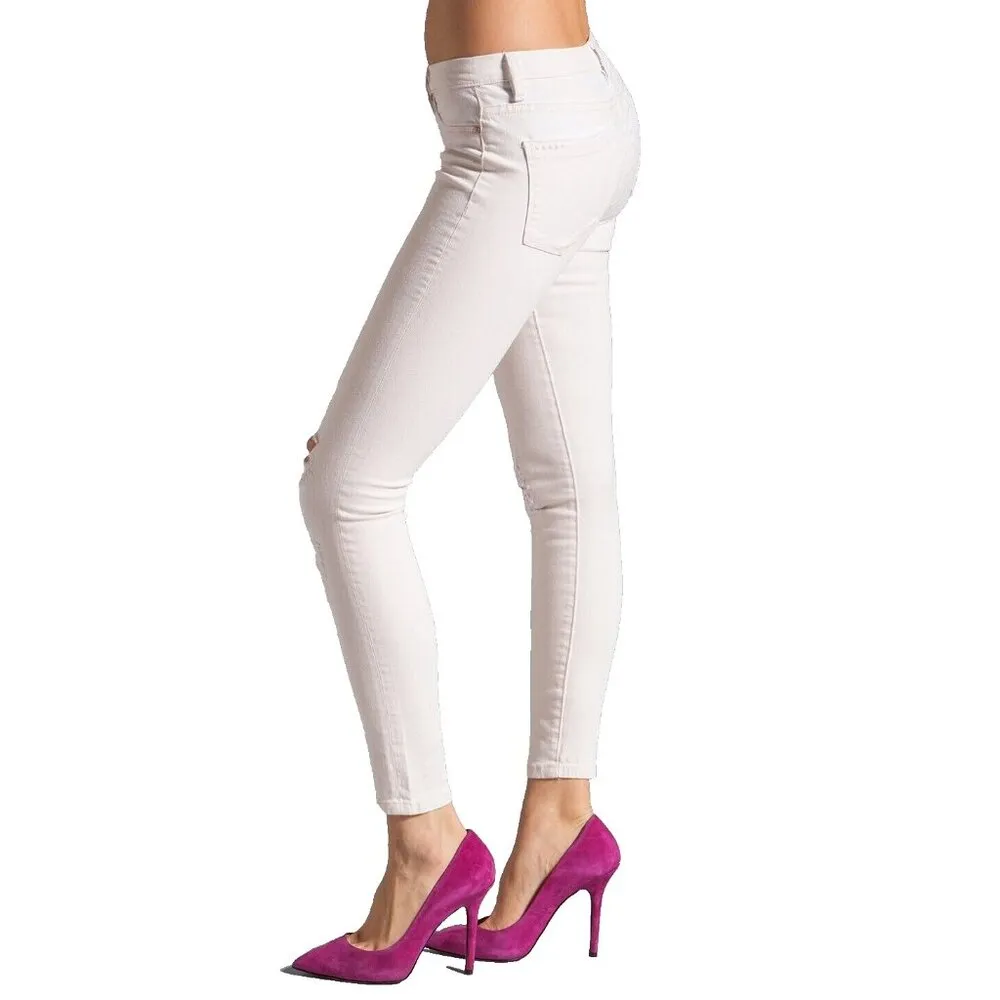 NWT Blank NYC The Low Down Ankle Skinny in Nude Dude Destroyed Stretch Jeans 28 - Image 2