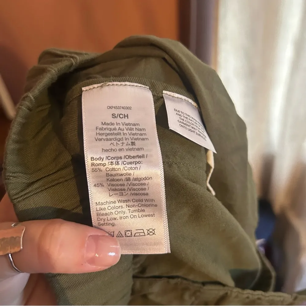 Madewell Pull-On Shorts Desert‎ Olive Green Cotton Blend NEW Size S - Image 4