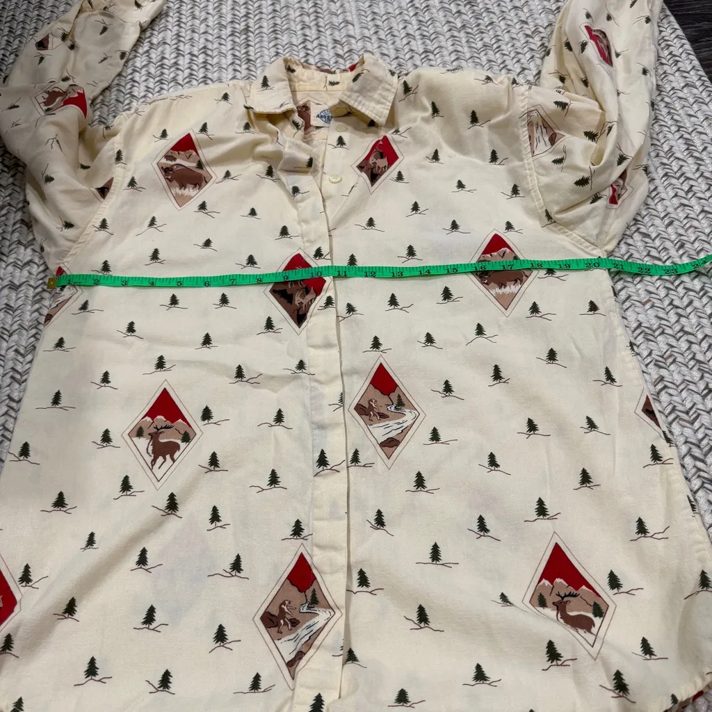 Jennifer Moore Adventure Vintage Yellow Outdoors Long Sleeve Button Down Shirt - Image 10