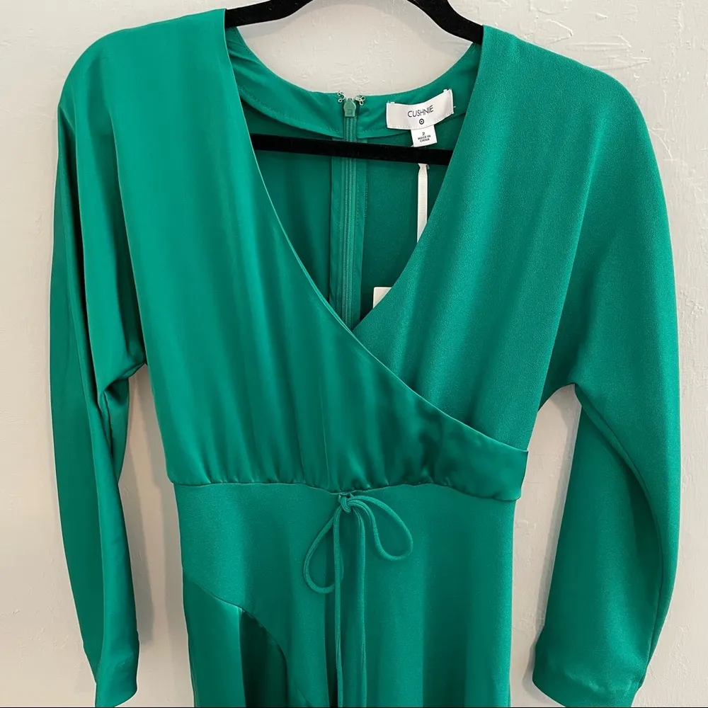 Emerald Green Midi Dress Size 2 - Image 7