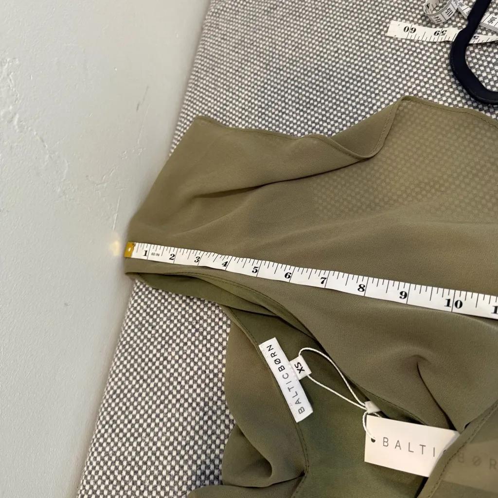 Baltic Born Womens Katya Ruffle Maxi Dress | Dusty Olive In Green XS - Image 11