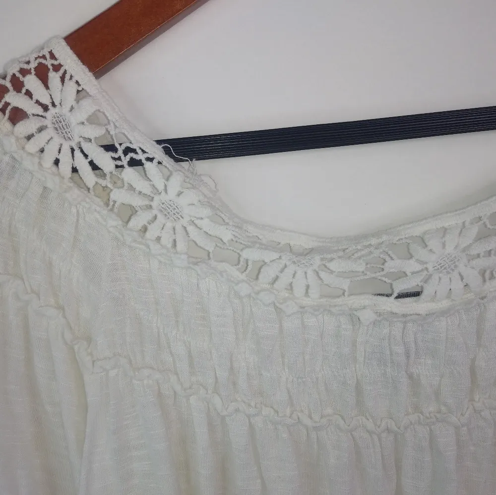 American Rag L White Boho Crop Top - Image 2