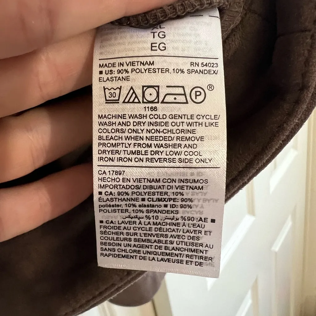 Taupe Sueded-Knit Moto Jacket - Image 4