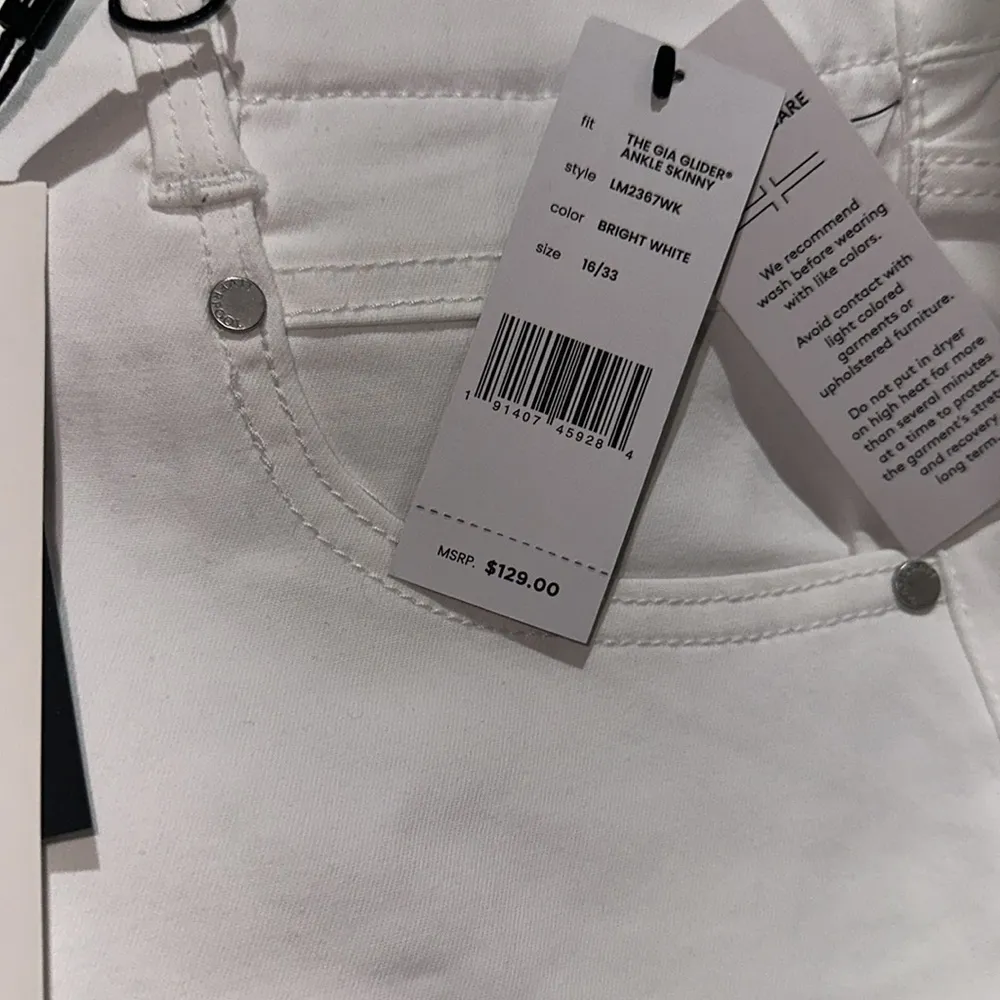 NWT Liverpool X Nordstrom LM2367WK Bright White Gia Glider  Jeans - Image 10