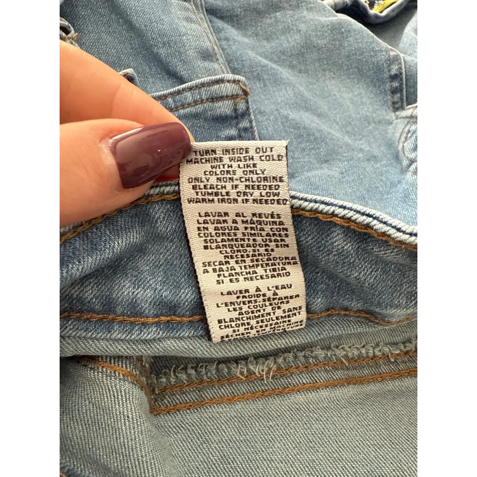 BBJ Los Angeles Denim Cargo Mini Skirt Tie Details Blue Size M Size M - Image 5