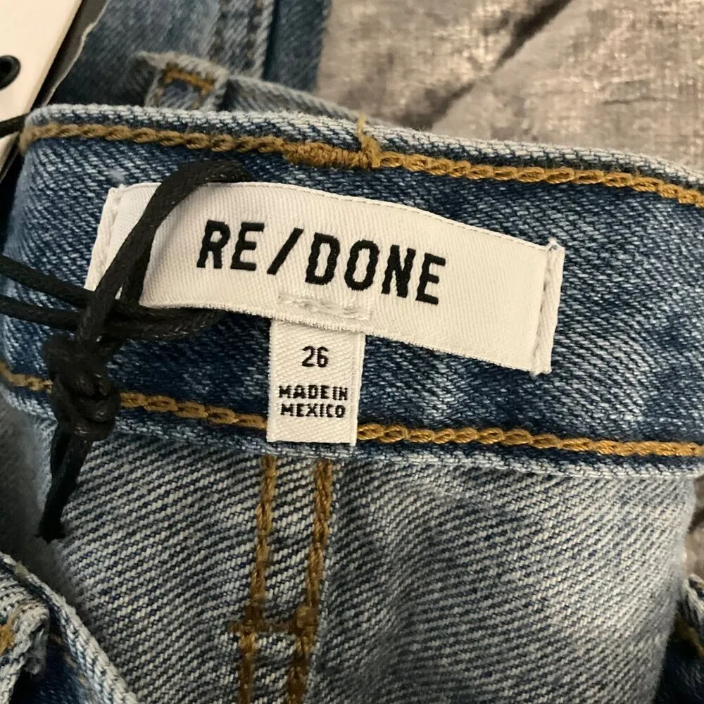 Re/Done Womens Vintage  Wide-Leg Jeans Size 26 bell bottoms lake blue - Image 6