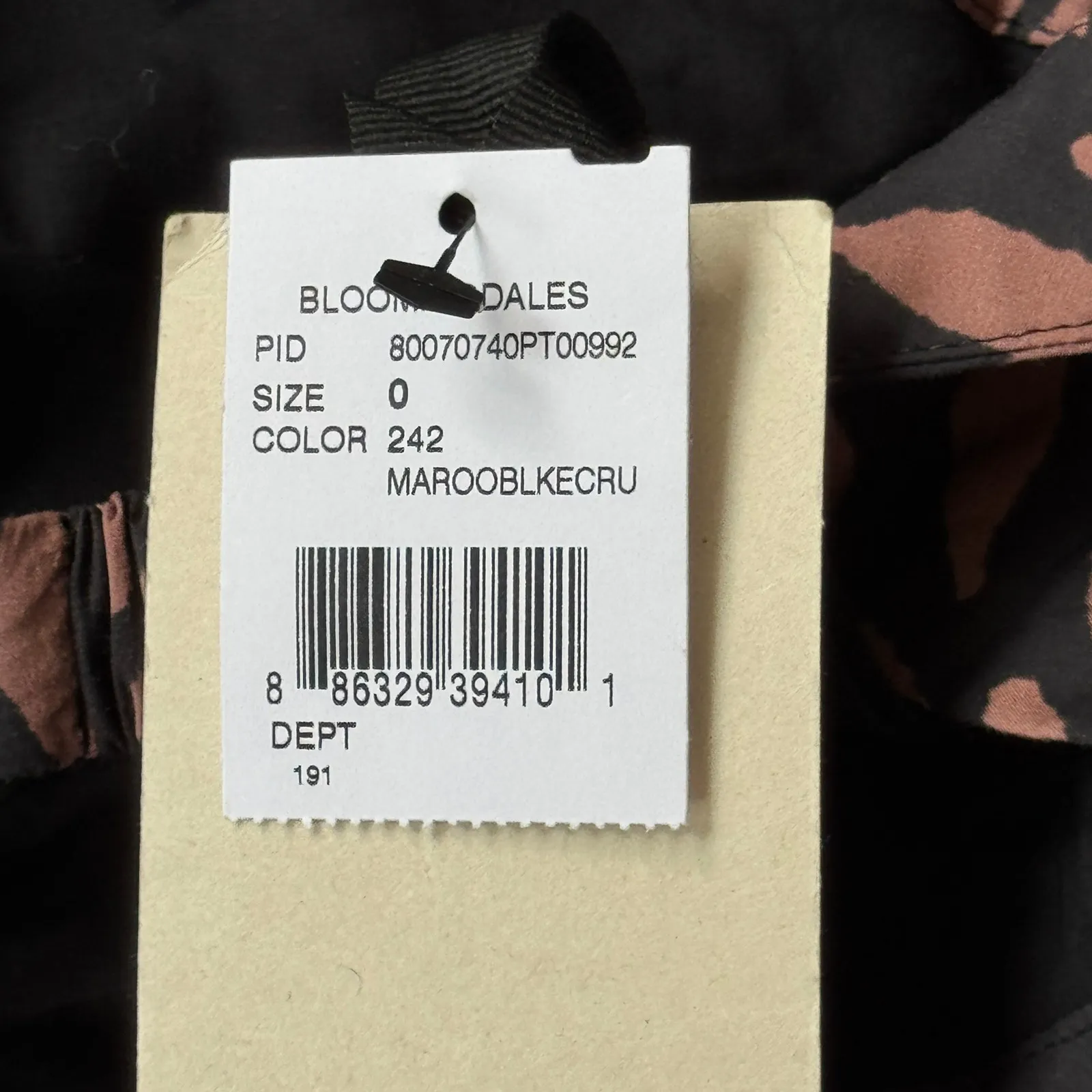 Johanna Ortiz Paraison Natural Puff Sleeve Crop Top Marron Size 0‎ NWT Brown - Image 6