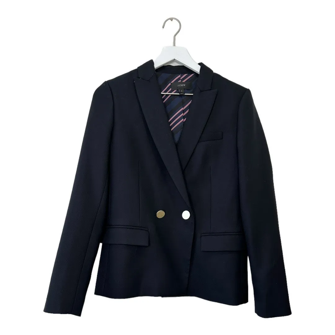 J. Crew Dover Navy Blue Italian Wool Blazer Size 4 - Image 5