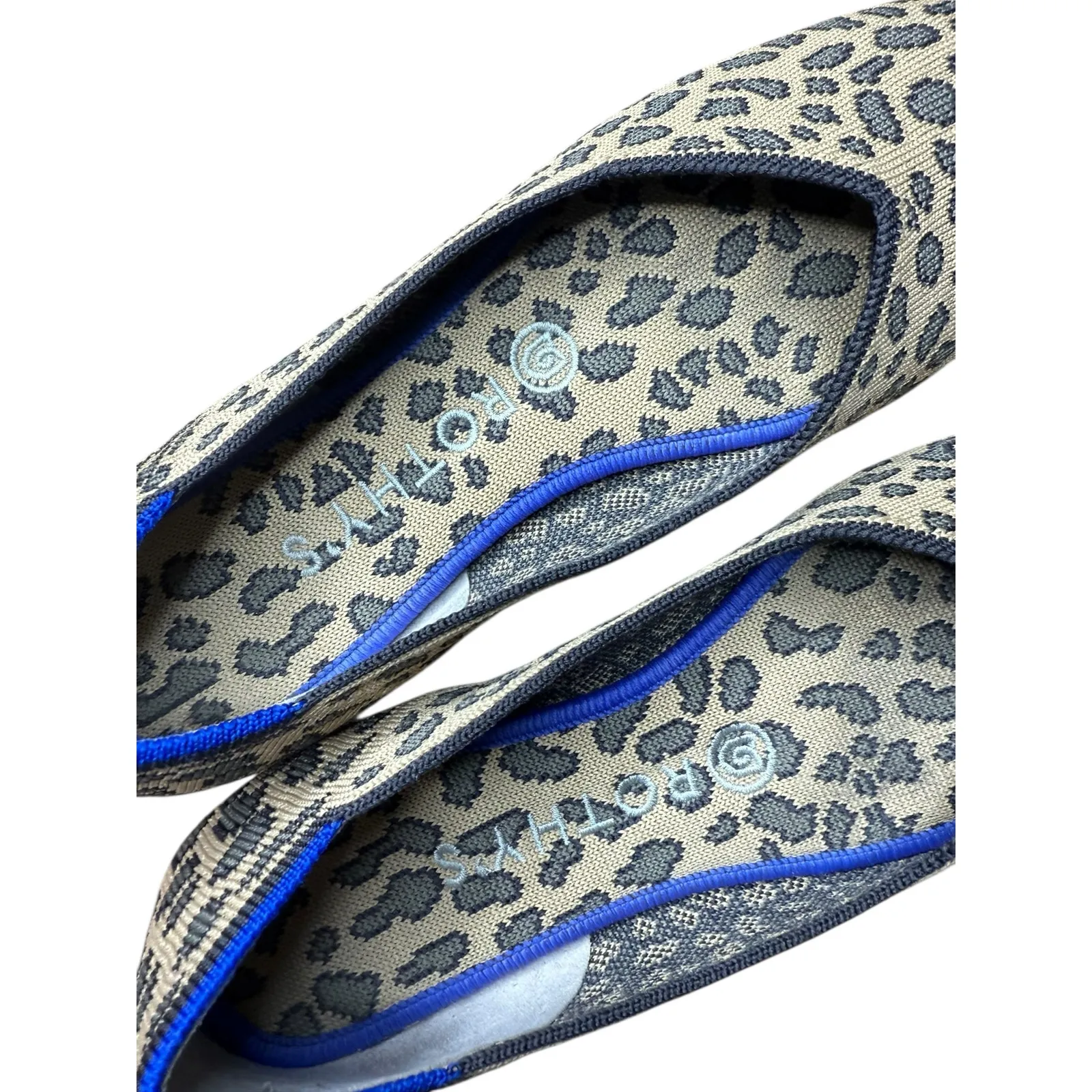 Rothy’s The Flat Round Toe Leopard Print Washable Knit Ballet Flats Sustainable - Image 4