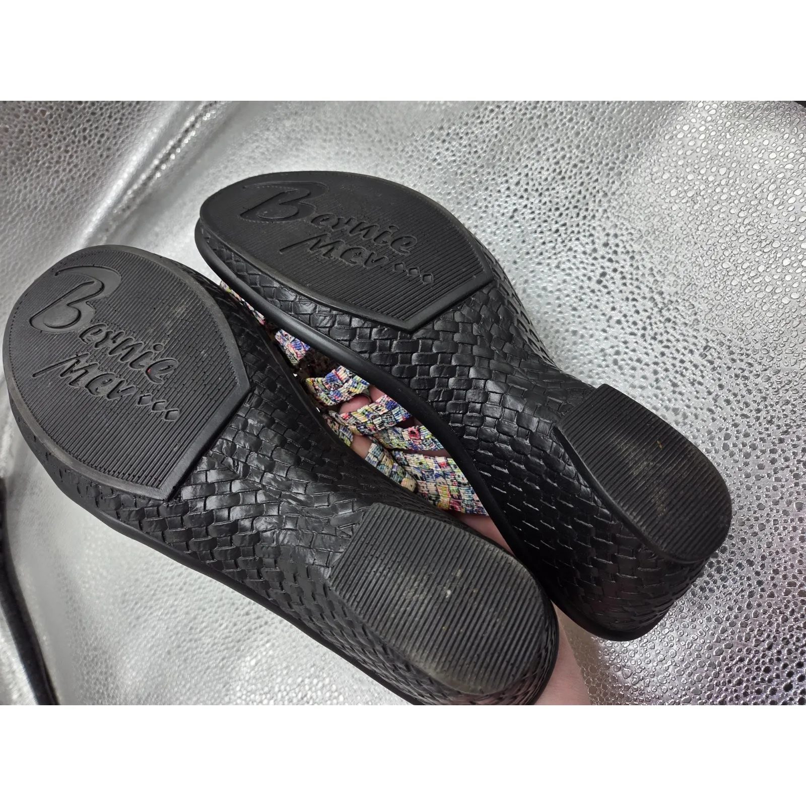 Bernie Mev Kent Wedge Comfort Sandals Confetti Multicolor Shoes Euro 40 - Image 8