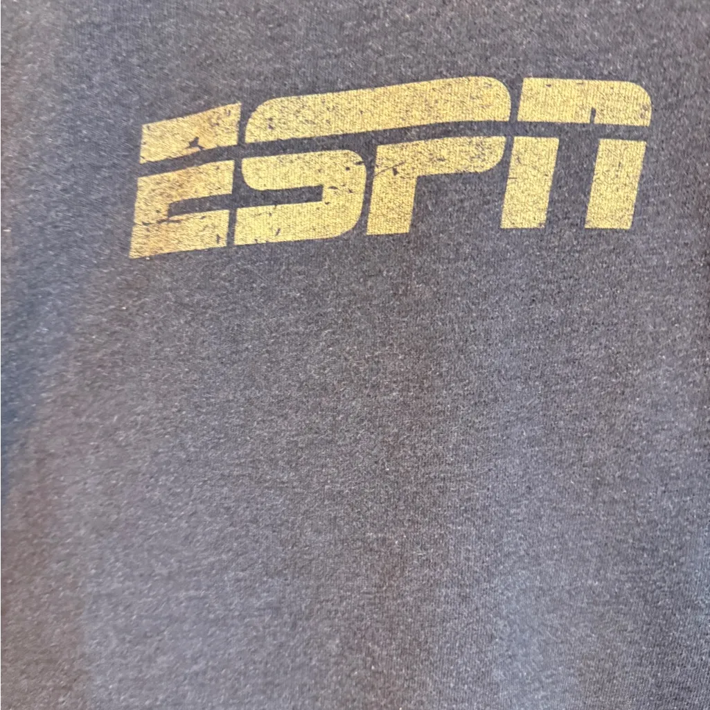 ESPN Sports Center Crewneck Sweatshirt Blue And Gray Women’s Small EUC - Image 2
