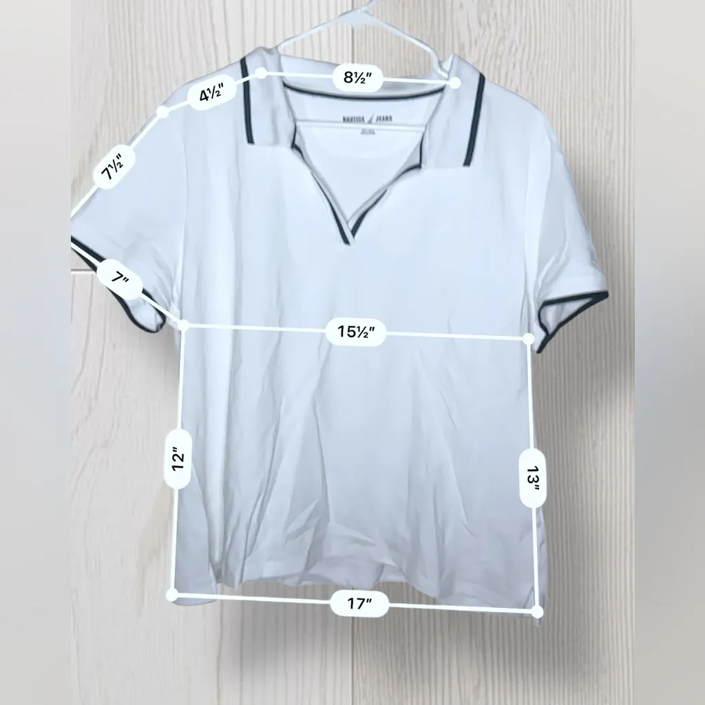 NAUTICA JEANS Women’s White Striped Collared Golf Polo - Image 6