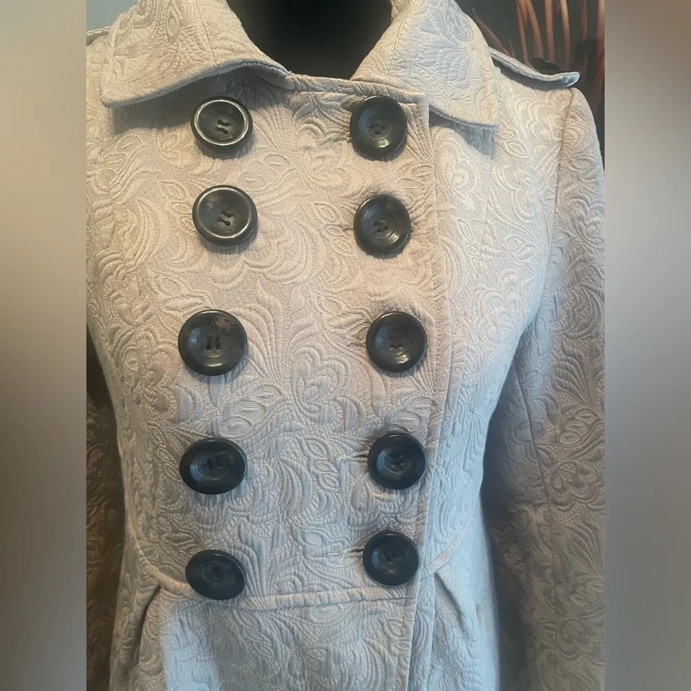 MaxMara jacquard empire waist doubled breasted coat - Image 7