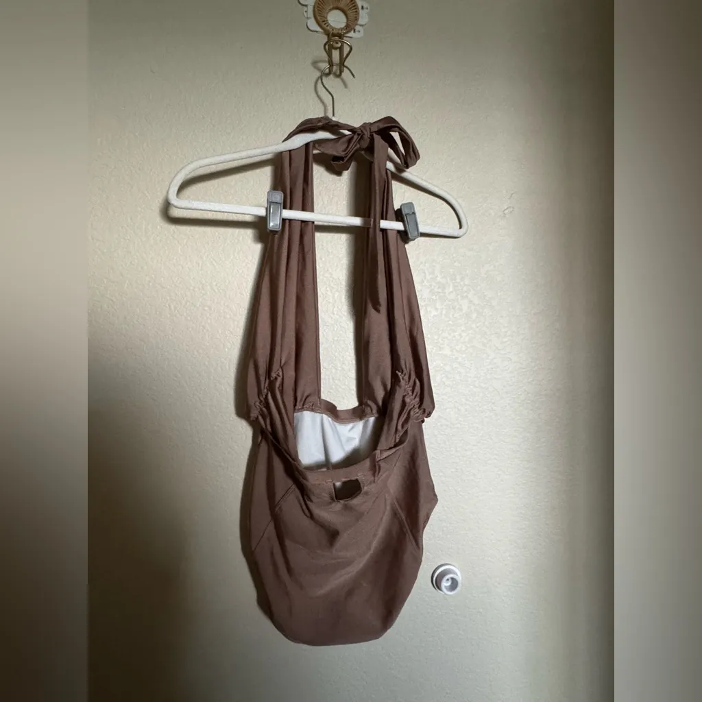 6 Shore‎ Road Cabana One Piece Swimsuit Sz Small in Shimmer Nude NEW - Image 2