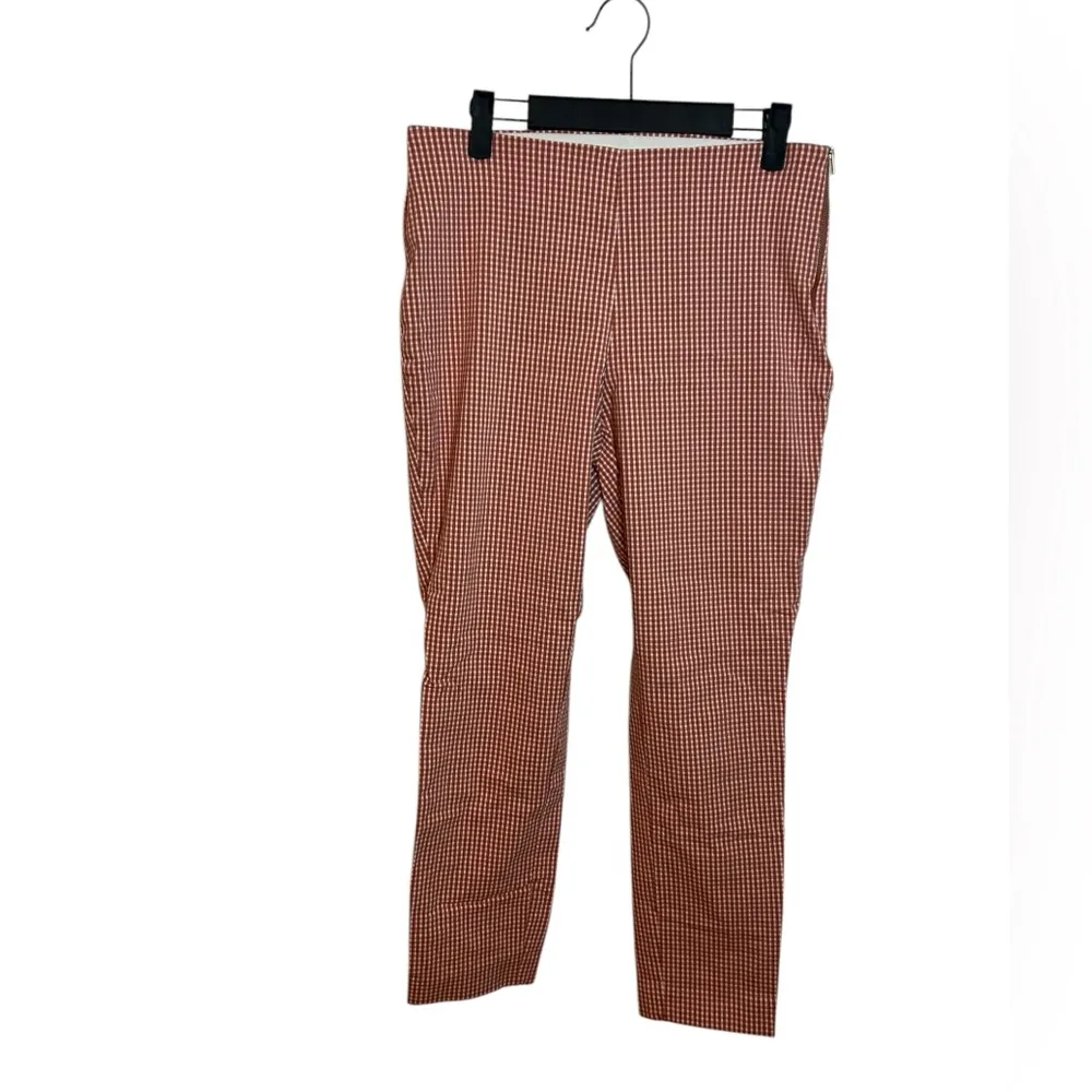 A New Day Peach High Rise Gingham Ankle Pants - Image 3