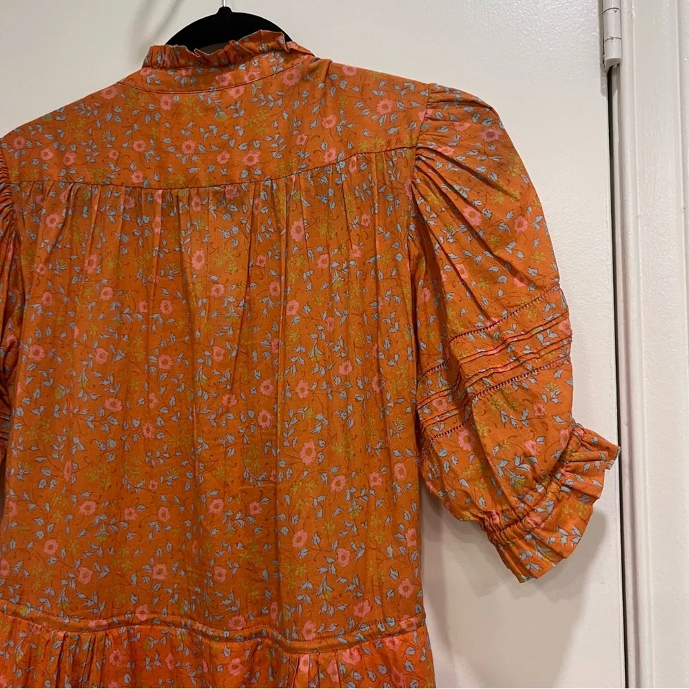 Trovata Birds of Paradis Orange Cotton Sun Dress - Image 12