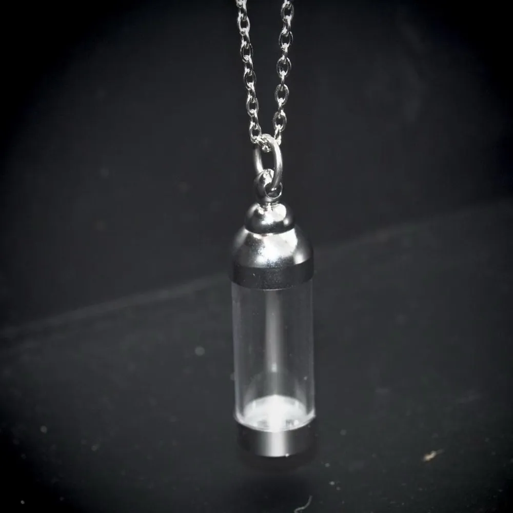 Bottle Locket Necklace Silver - Image 4