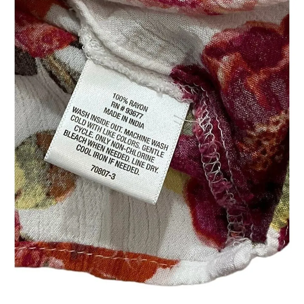 ANA A New Approach Women Size Medium Floral Long Sleeve (30-490) - Image 6