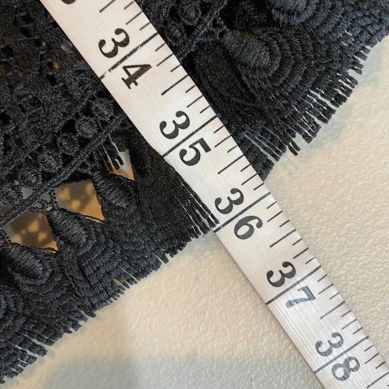 Ali & Jay Lace Whimsigoth Festival Cowgirl Dress Small Black Crochet Fringe‎ - Image 10