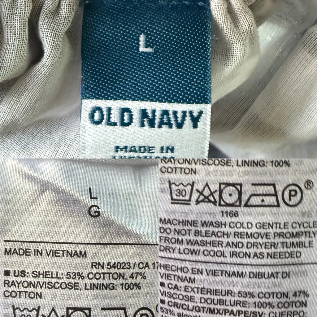 NEW Old Navy Womens Shirt Tank Black White Gingham Plaid Tie Straps Size Large - Image 7