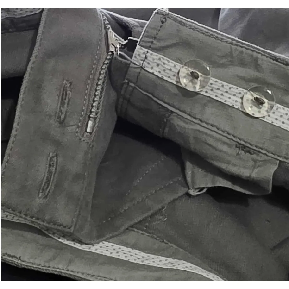 Ted Baker Jean Vintage Pleated Faux Suede Circle Mini Skirt Green Gray Size 3 - Image 10