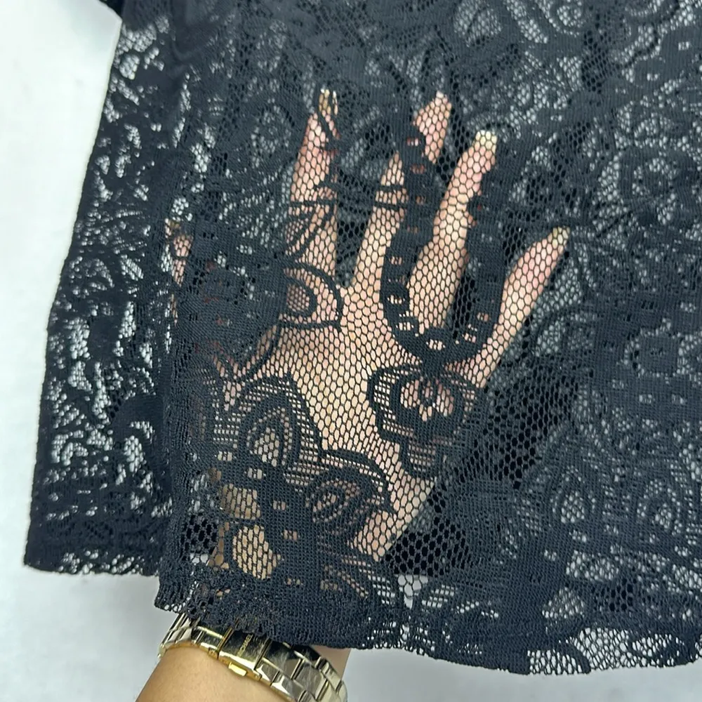 Pen Paper black lace pull over blouse - Image 2