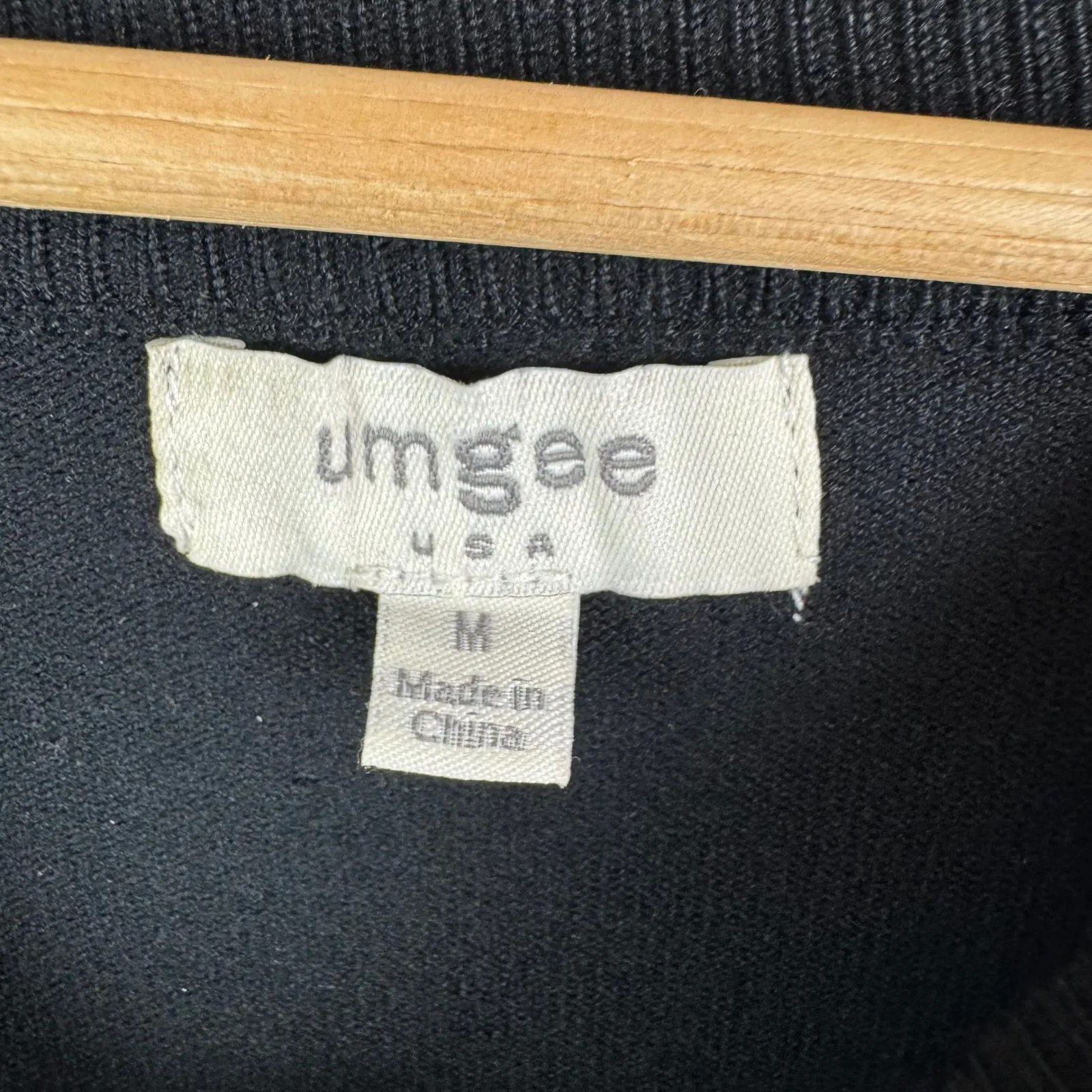 Umgee Black Pearl Embellished Sweater Medium Knit Pullover Holiday Party Comfy - Image 4