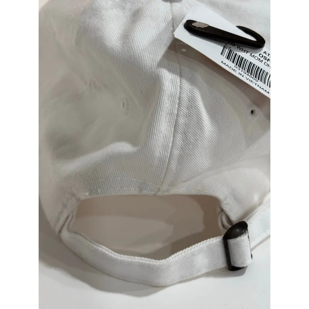 Mom Embroidered Cotton Adjustable Baseball Cap One Size NWT White - Image 3