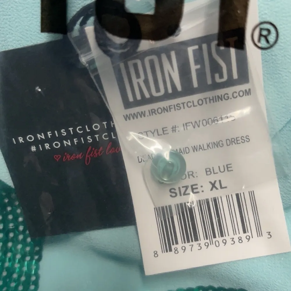 Iron Fist Dead Mermaid 🧜‍♀️ Walking Blue Dress  XL - Image 14