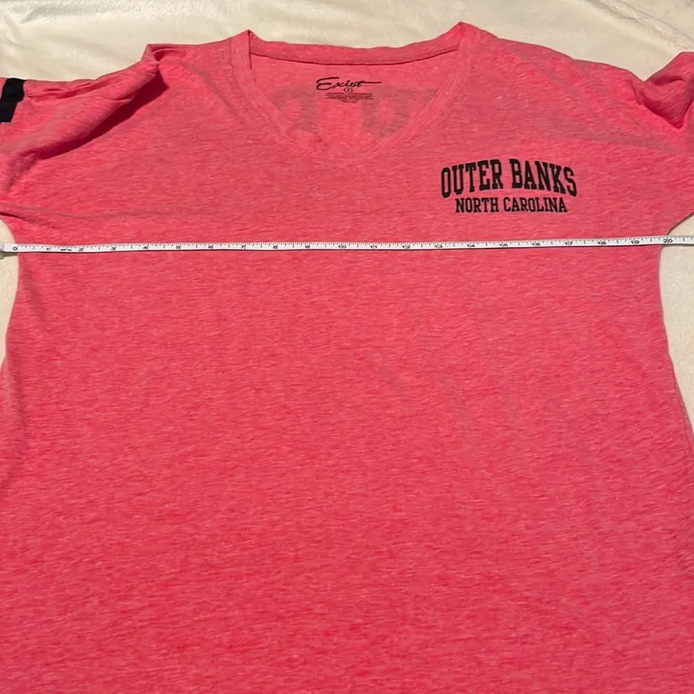 Beach by Exist- Outer Banks North Carolina Pink & Black Long Sleeve Shirt Size S - Image 4