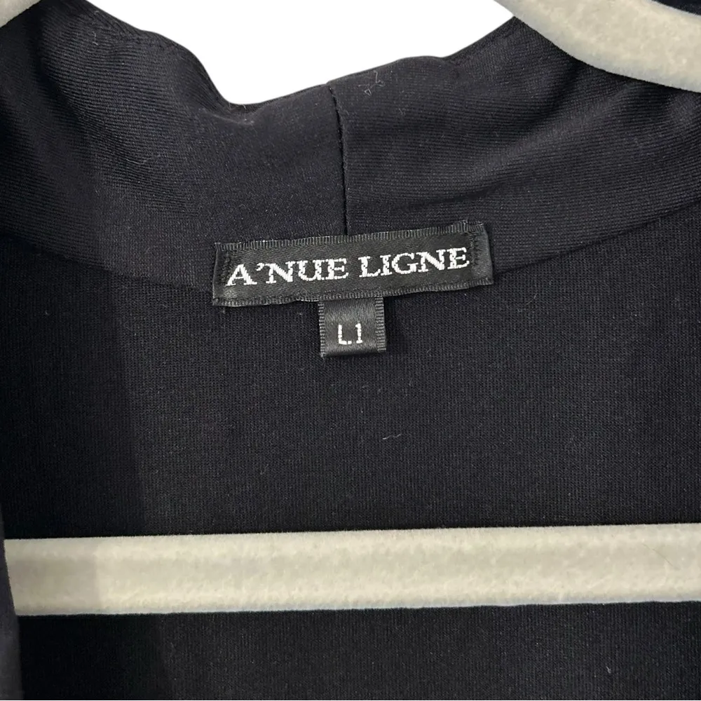 Black Long Sleeve Top Shirt A’NUE Designer V - Image 3