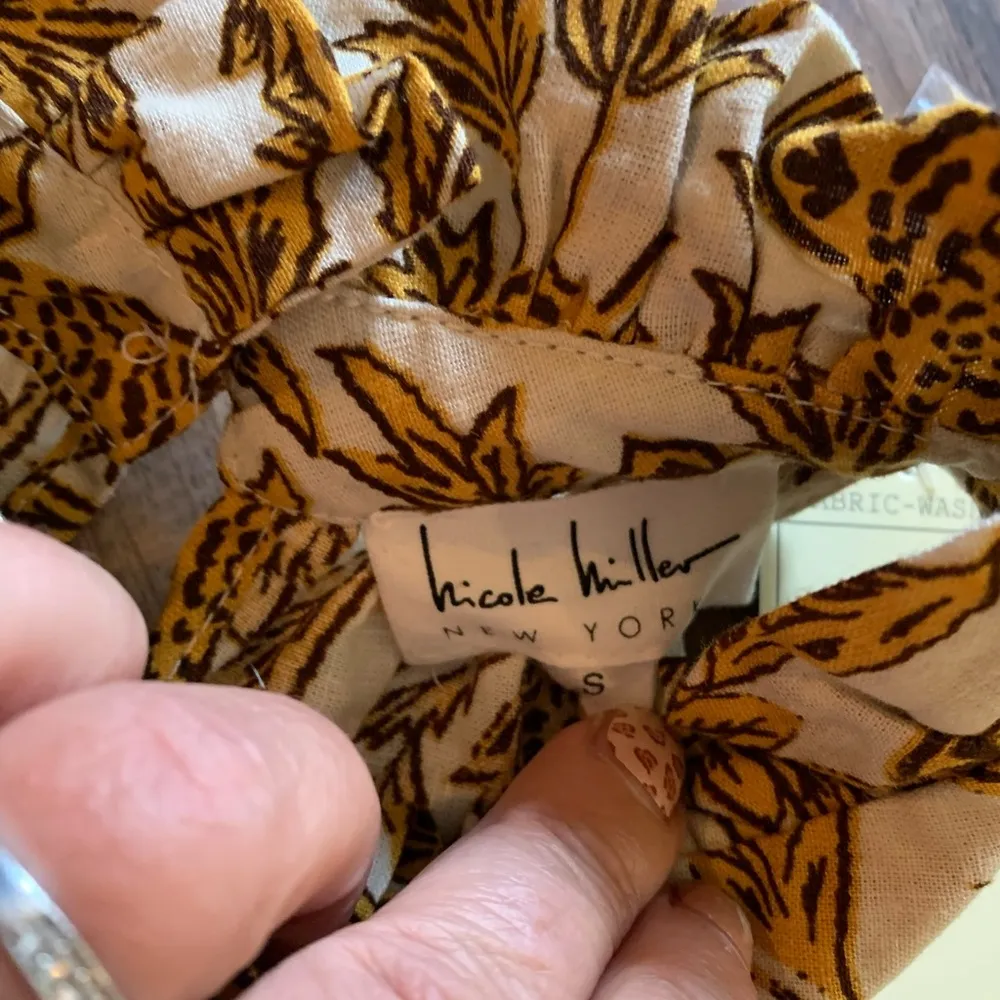 New NWT Nicole Miller Linen Blend Sleeveless High Neck Top Womens Size S Small - Image 8