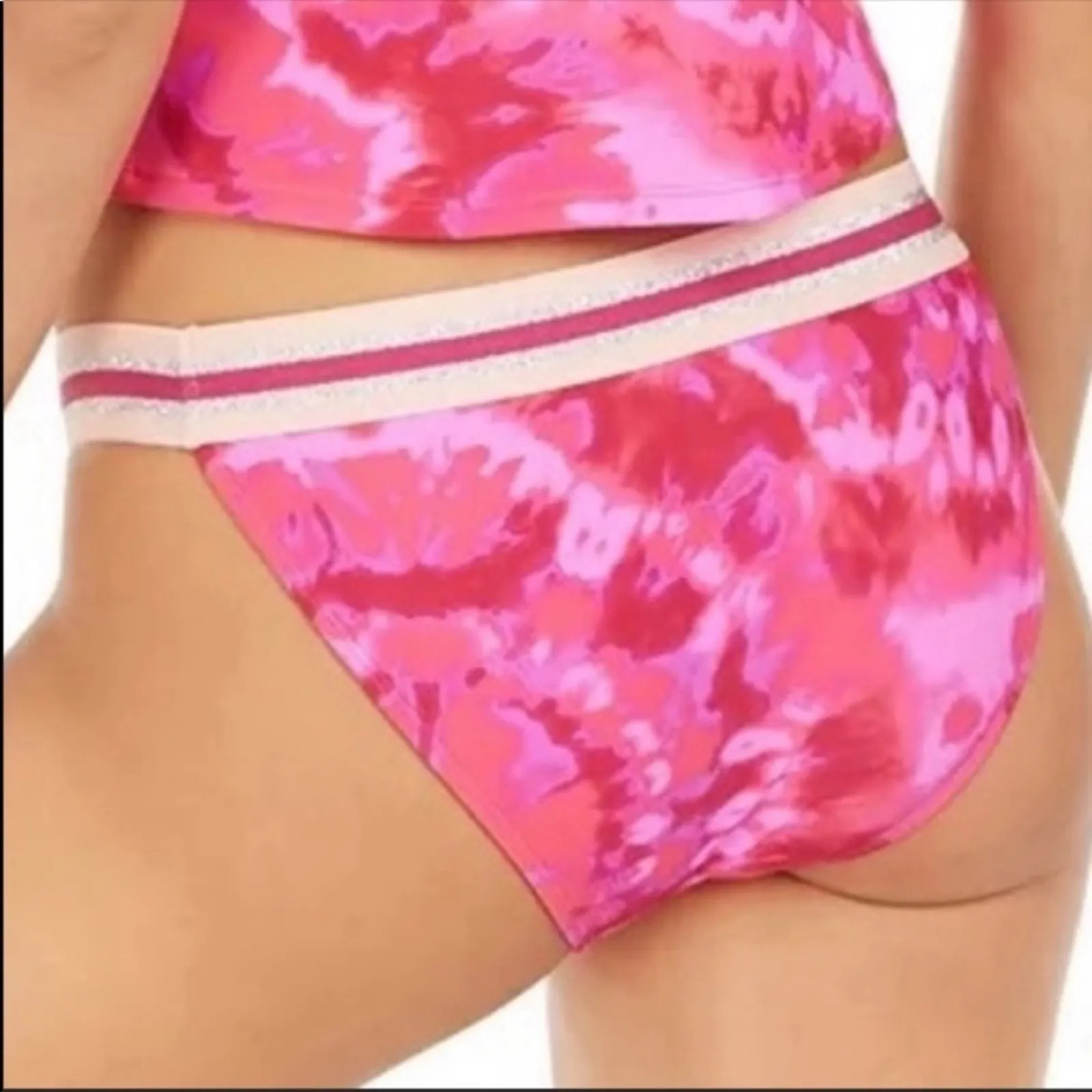 Hula Honey Pink TIE-DYE Bikini Swim Bottom XS - Image 3