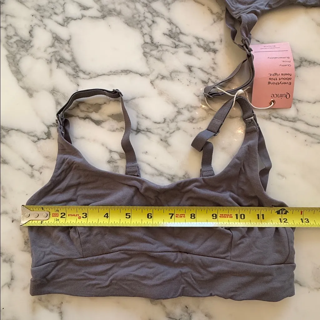 NWT Quince Ultra Soft Everyday Micromodal Maternity Nursing Bra (2 Pack) Grey S - Image 6