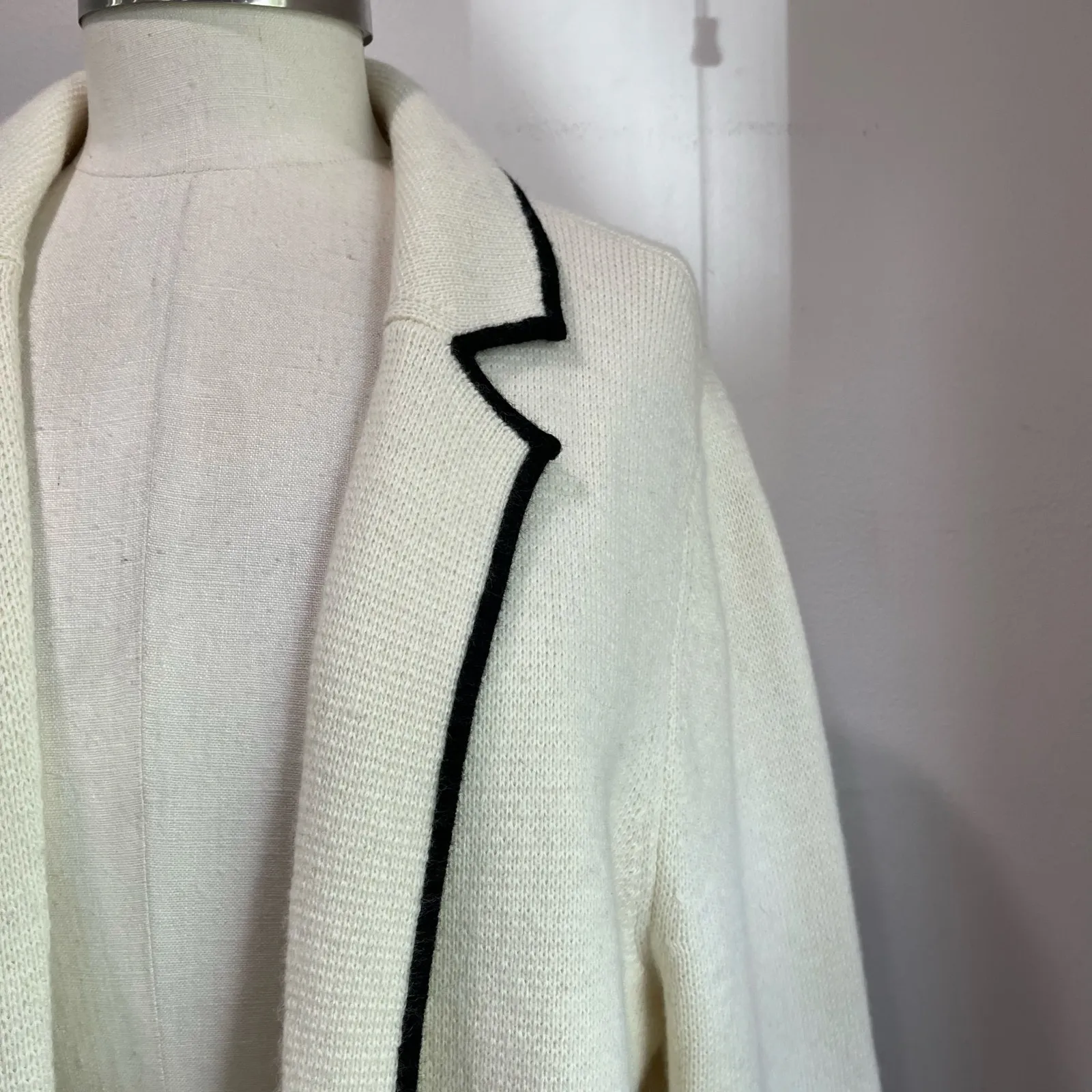 Talbots Milano Stitch Sweater Jacket Size X Plus Colorblock NWT - Image 7